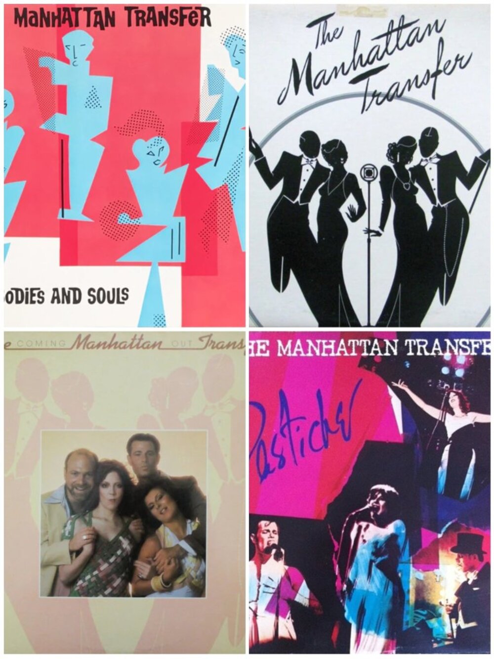 Lot of 4 LP Manhattan Transfer Vinyl Albums (Jazz, Vocal, Easy Listening)